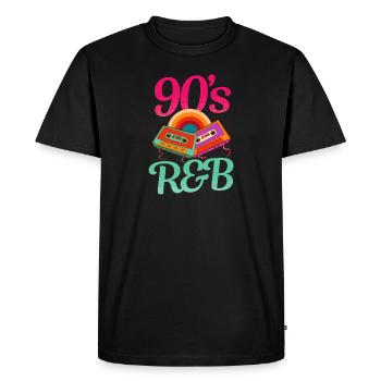 I Love The 90s Vintage 90s R&B Cassette - Men's Premium Organic T-Shirt - black - Front - Nico (187cm)