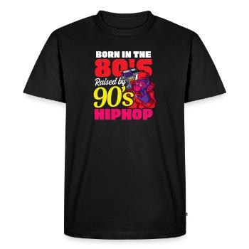 J’aime les années 90 nés dans les années 80 élevés par le hip-hop des années 90 - T-shirt Premium bio Homme - noir - Devant - Nico (187cm)