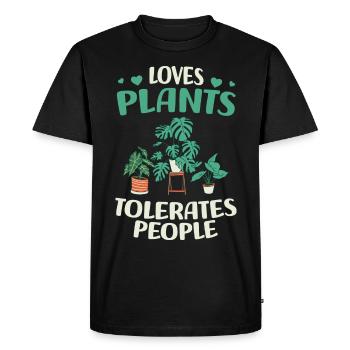 Jardinier amateur - T-shirt Premium bio Homme - noir - Devant - Nico (187cm)