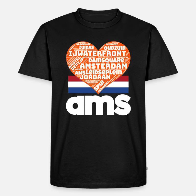 Amsterdam - Männer Premium Bio T-Shirt - Schwarz