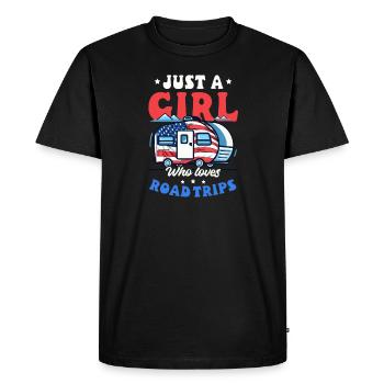 Roadtrip Girl Loves Roadtrips - T-shirt Premium bio Homme - noir - Devant - Nico (187cm)