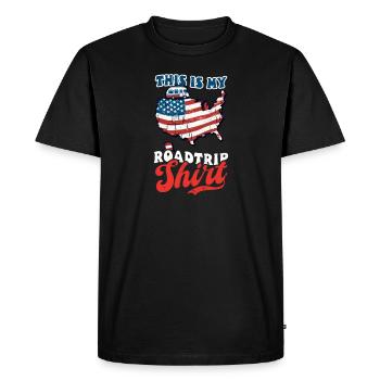 Roadtrip Ceci est ma tenue Roadtrip - T-shirt Premium bio Homme - noir - Devant - Nico (187cm)