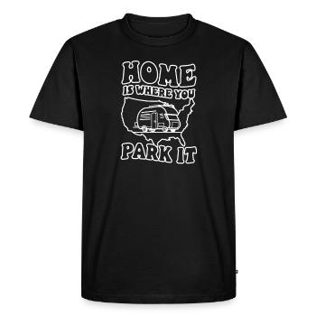 Roadtrip Home est l’endroit où vous le garez - T-shirt Premium bio Homme - noir - Devant - Nico (187cm)