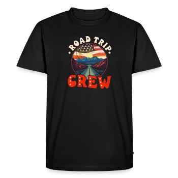 Roadtrip Roadtrip Crew - T-shirt Premium bio Homme - noir - Devant - Nico (187cm)