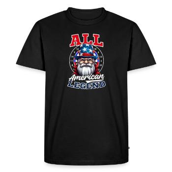 Dart All American Dart Legend - Men's Premium Organic T-Shirt - black - Front - Nico (187cm)