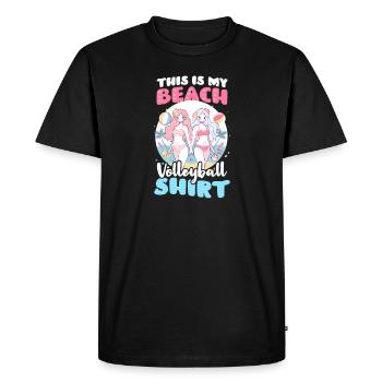 Volleyball de plage Ma tenue de volleyball de plage - T-shirt Premium bio Homme - noir - Devant - Nico (187cm)