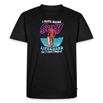 Lifeguard Hate Beeing Sexy But I'm Lifeguard - Men's Premium Organic T-Shirt - black - Front - Nico (187cm)