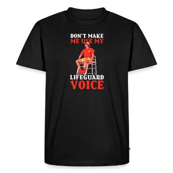 Sauveteur Utilisez ma voix de sauveteur - T-shirt Premium bio Homme - noir - Devant - Nico (187cm)