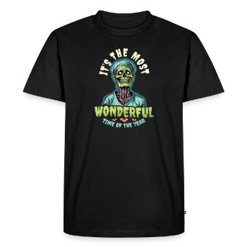 Infirmière d’Halloween Le moment le plus merveilleux - T-shirt Premium bio Homme - noir - Devant - Nico (187cm)