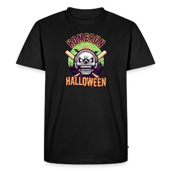 Baseball Halloween Homerun Baseball Skull - T-shirt Premium bio Homme - noir - Devant - Nico (187cm)