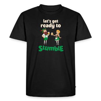 Funny St Patricks Day Lets Stumble - Men's Premium Organic T-Shirt - black - Front - Nico (187cm)
