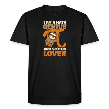 Pi Day Math Genius Et Maths Lover Paresseux - T-shirt Premium bio Homme - noir - Devant - Nico (187cm)