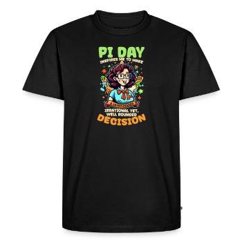 Pi Day m’inspire une décision irrationnelle - T-shirt Premium bio Homme - noir - Devant - Nico (187cm)