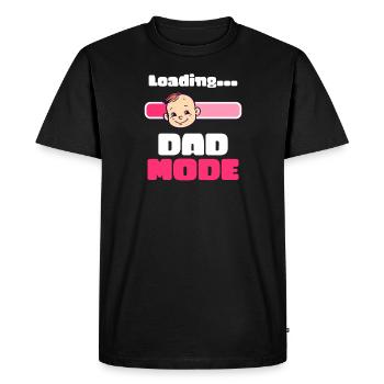 Future Dad Loading Dad Mode - Men's Premium Organic T-Shirt - black - Front - Nico (187cm)