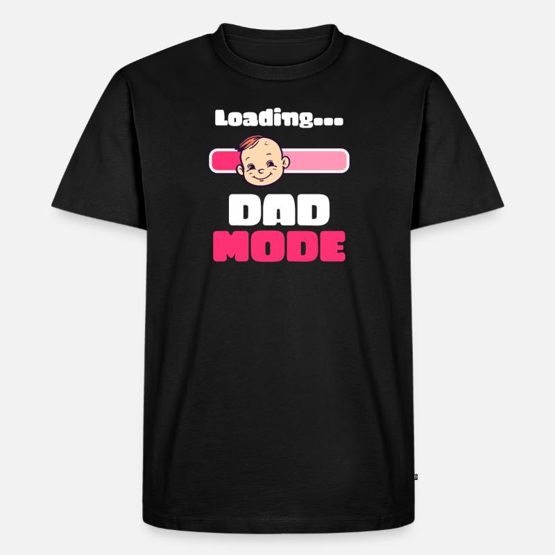 Future Dad lädt den Dad-Modus - Männer Premium Bio T-Shirt - Schwarz