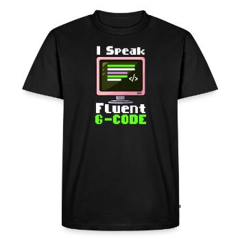 Impression 3D Je parle couramment le G-Code - T-shirt Premium bio Homme - noir - Devant - Nico (187cm)