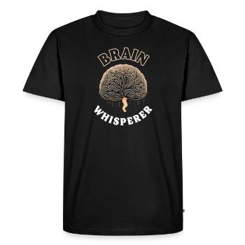 Psychologue Brain Whisperer - T-shirt Premium bio Homme - noir - Devant - Nico (187cm)