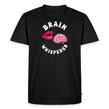 Psychologue Brain Whisperer - T-shirt Premium bio Homme - noir - Devant - Nico (187cm)