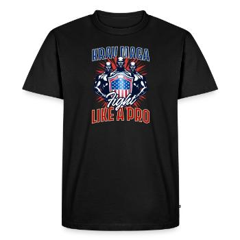 Krav Maga Combattez comme un pro - T-shirt Premium bio Homme - noir - Devant - Nico (187cm)