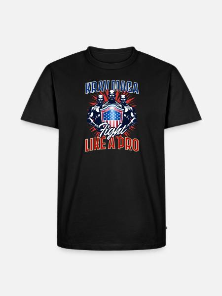 Krav Maga Fight Like Pro - Men's Premium Organic T-Shirt - black