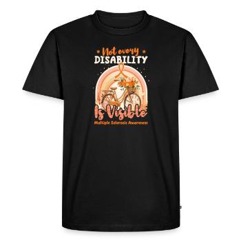 MS Awareness Not Every Disability Is Visible - Men's Premium Organic T-Shirt - black - Front - Nico (187cm)