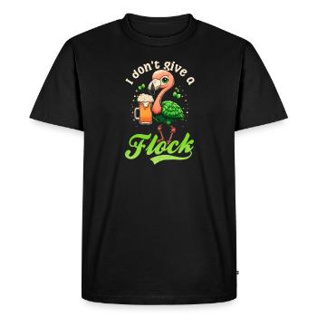 Flamant rose irlandais St Patricks Don’t Give A Flock Beer - T-shirt Premium bio Homme - noir - Devant - Nico (187cm)