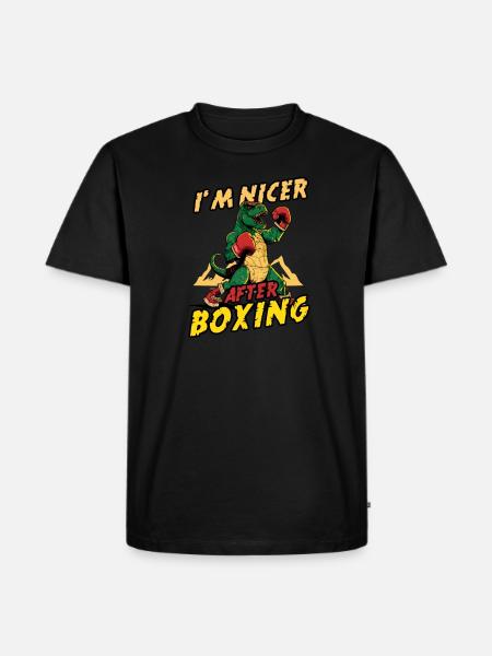 Boxing Nicer After Boxing - Men's Premium Organic T-Shirt - black