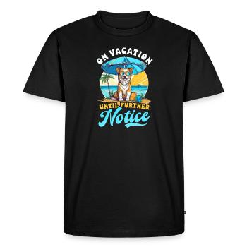 Summer Vacation On Vacation Until Further Notice - Men's Premium Organic T-Shirt - black - Front - Nico (187cm)