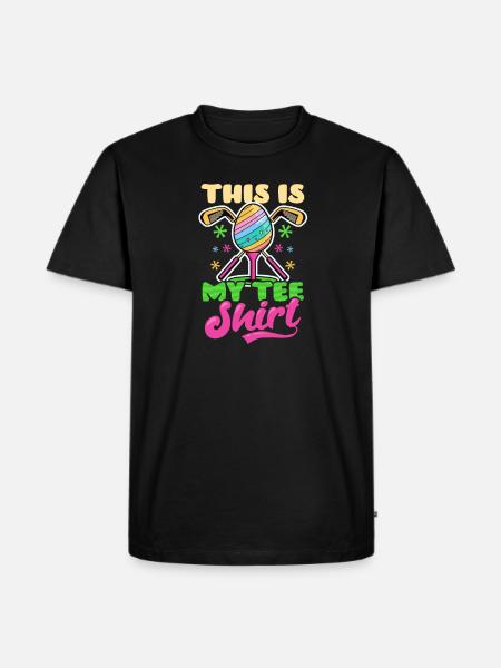 Golf Pâques C’est mon tee - T-shirt Premium bio Homme - noir