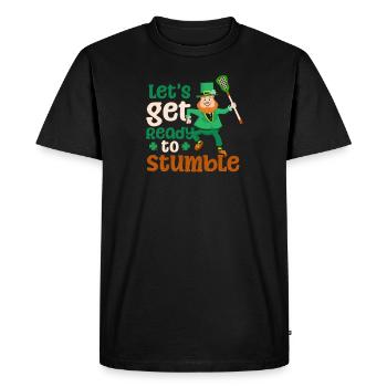 Lacrosse St. Patricks Day Ready To Stumble - Men's Premium Organic T-Shirt - black - Front - Nico (187cm)