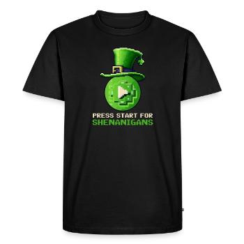 St. Patricks Day Gaming Press Start pour Shenanigan - T-shirt Premium bio Homme - noir - Devant - Nico (187cm)