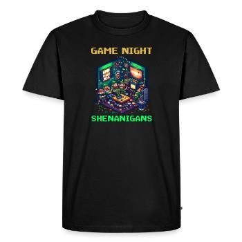 La Saint-Patrick Gaming Game Night Manigances - T-shirt Premium bio Homme - noir - Devant - Nico (187cm)