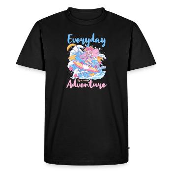 Kite Surfing Is An Adventure - Men's Premium Organic T-Shirt - black - Front - Nico (187cm)