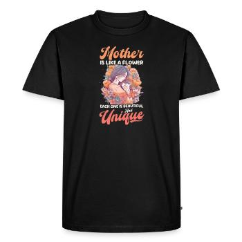 Fête des mères comme fleur belle et unique - T-shirt Premium bio Homme - noir - Devant - Nico (187cm)