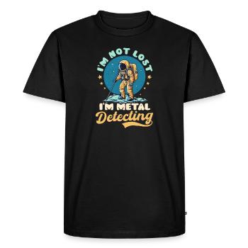 Détection de métaux non perdue Im Détection d’astronaute - T-shirt Premium bio Homme - noir - Devant - Nico (187cm)