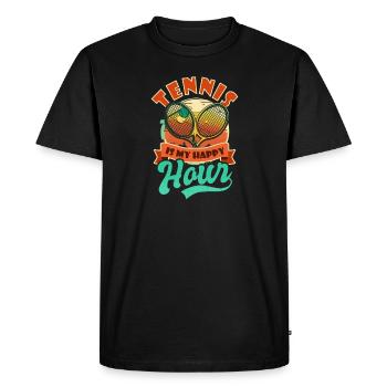 Tennis Player Tennis Hour - Men's Premium Organic T-Shirt - black - Front - Nico (187cm)