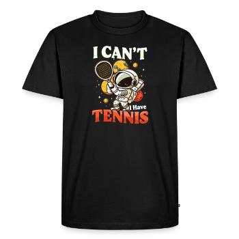 Tennis Player Can't Have Tennis - Men's Premium Organic T-Shirt - black - Front - Nico (187cm)