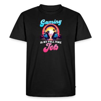 Im A Video Gamer Gaming Is My Fulltime Job - Men's Premium Organic T-Shirt - black - Front - Nico (187cm)