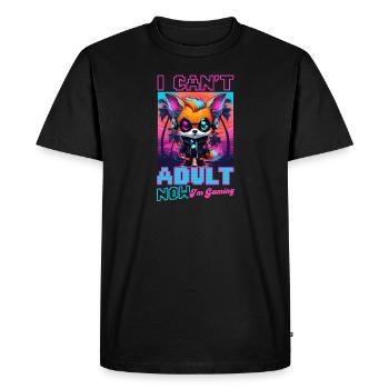 Im A Video Gamer Can't Adult Now I'm Gaming - Men's Premium Organic T-Shirt - black - Front - Nico (187cm)