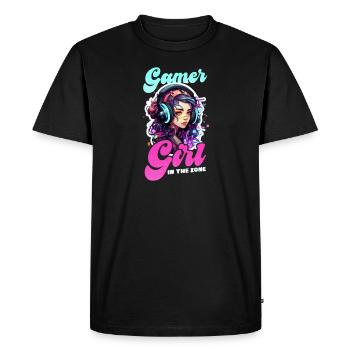 Im A Video Gamer Gamer Girl In The Zone - Men's Premium Organic T-Shirt - black - Front - Nico (187cm)