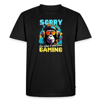 Im A Video Gamer Sorry What Said While Gaming - Men's Premium Organic T-Shirt - black - Front - Nico (187cm)
