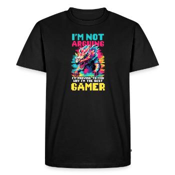 Im A Video Gamer Not Arguing Prove Why Best - Men's Premium Organic T-Shirt - black - Front - Nico (187cm)