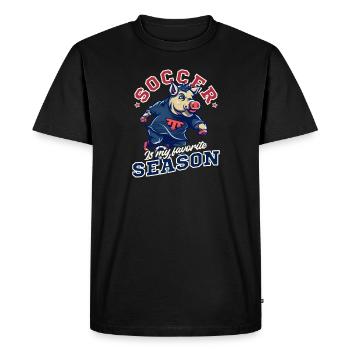 Soccer Coach Soccer Is Favorite Season - Men's Premium Organic T-Shirt - black - Front - Nico (187cm)