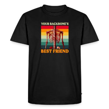 Chiropraticien Votre colonne vertébrale Meilleur ami - T-shirt Premium bio Homme - noir - Devant - Nico (187cm)