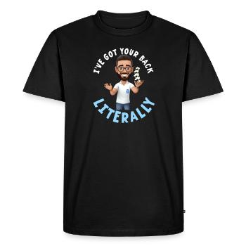 Chiropraticien, je suis là pour vous littéralement - T-shirt Premium bio Homme - noir - Devant - Nico (187cm)