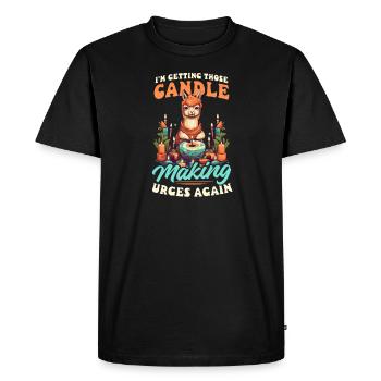 Candle Making Getting Candle Making Urges - Men's Premium Organic T-Shirt - black - Front - Nico (187cm)