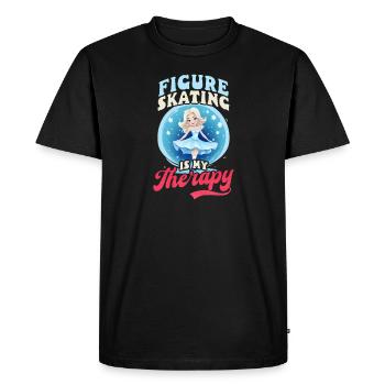Patinage artistique Thérapie par le patinage - T-shirt Premium bio Homme - noir - Devant - Nico (187cm)