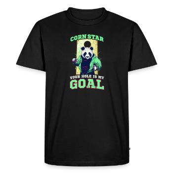 Cornhole Corn Star Hole But - T-shirt Premium bio Homme - noir - Devant - Nico (187cm)
