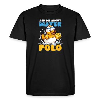 Water-polo Posez-moi des questions sur le water-polo - T-shirt Premium bio Homme - noir - Devant - Nico (187cm)