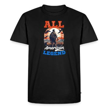 Birdwatcher Légende américaine de l'observation des oiseaux - T-shirt Premium bio Homme - noir - Devant - Nico (187cm)